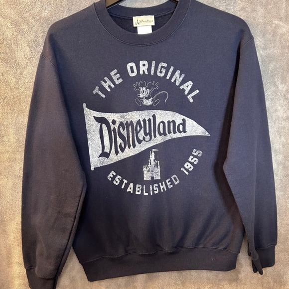 Disney Other - Disneyland Navy Crewneck Sweatshirt Mens S Vintage Look 1955 Mickey Mouse